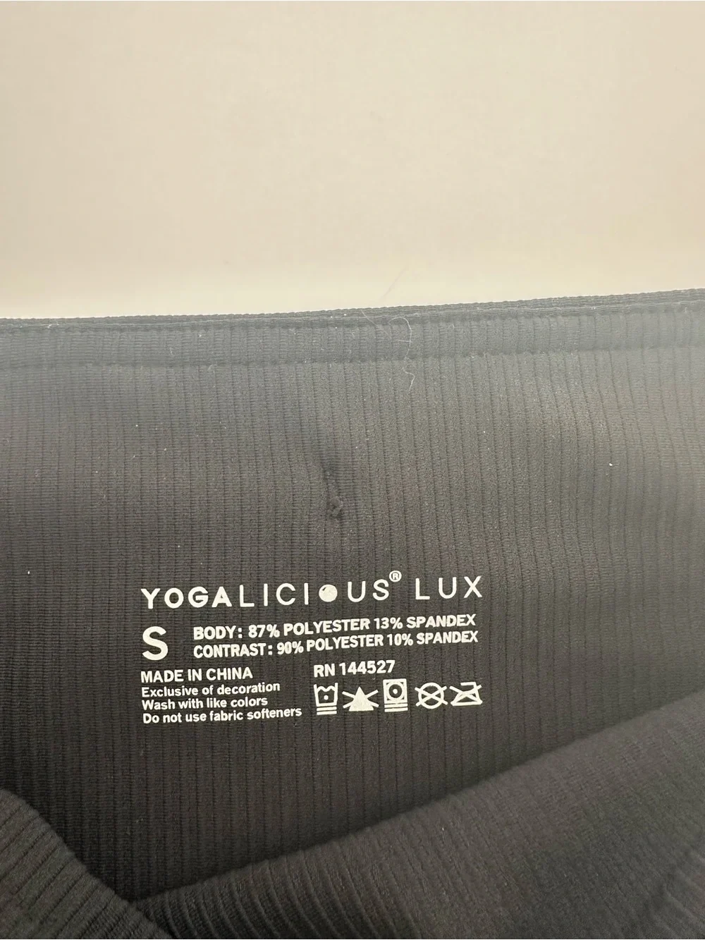 NWT Yogalicious Black Ribbed High-Rise Bike Shorts